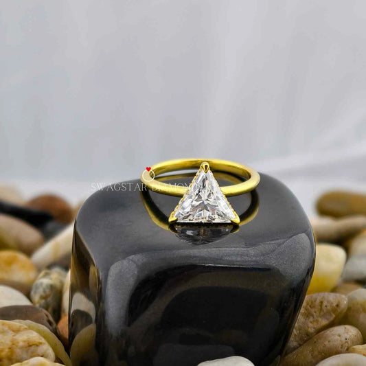 Triangle Cut Engagement Ring