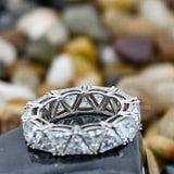 Triangle Cut Full Eternity Wedding Band