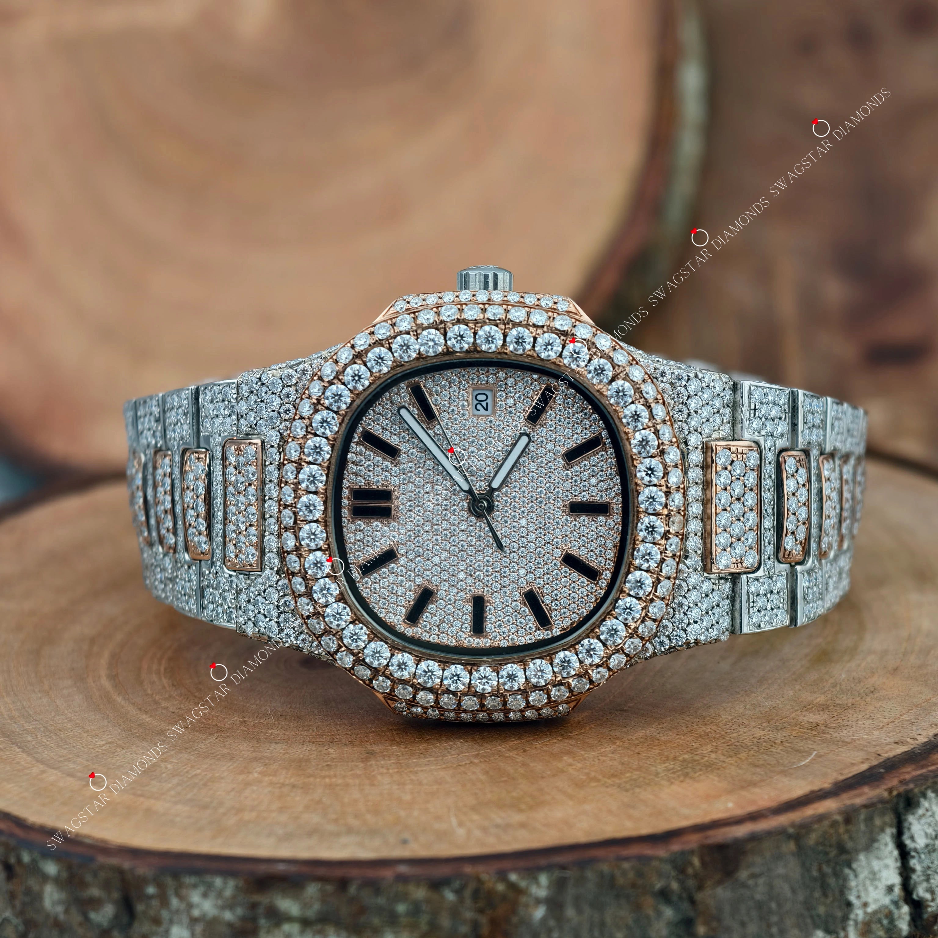 Two Tone Moissanite Watch