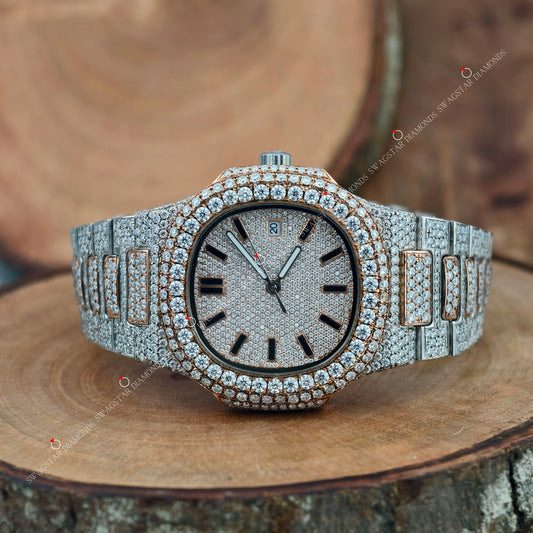Two Tone Moissanite Watch