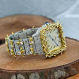 Two Tone Moissanite Watch For Men