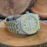 Two Tone VVS Diamond Moissanite Watch