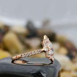 Unique Cluster Halo Wedding Ring