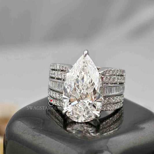 Unique Pear Cut Engagement Ring