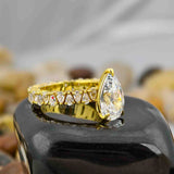 Unique Pear Cut Wedding Band