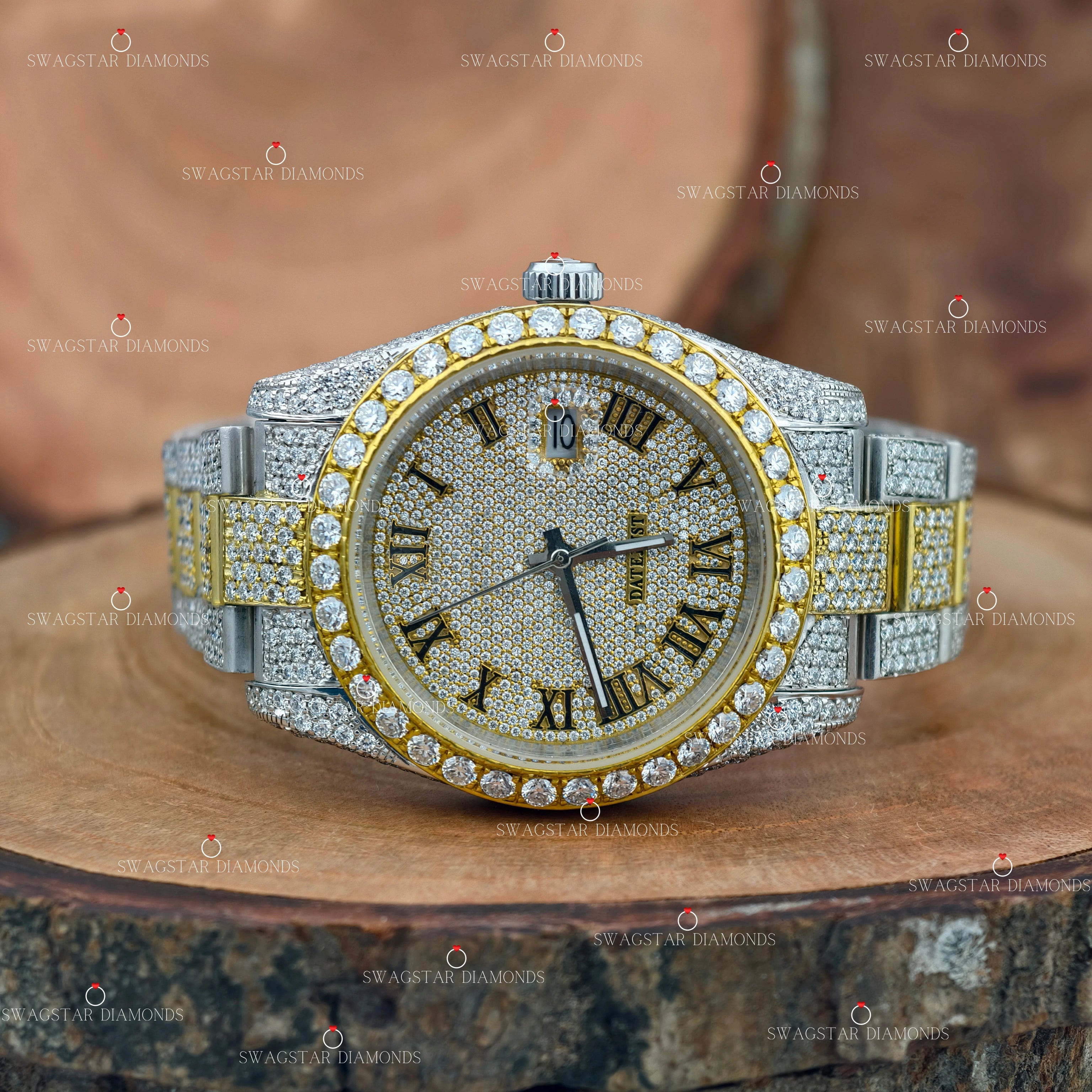 VVS1 Bust Down Moissanite Watch