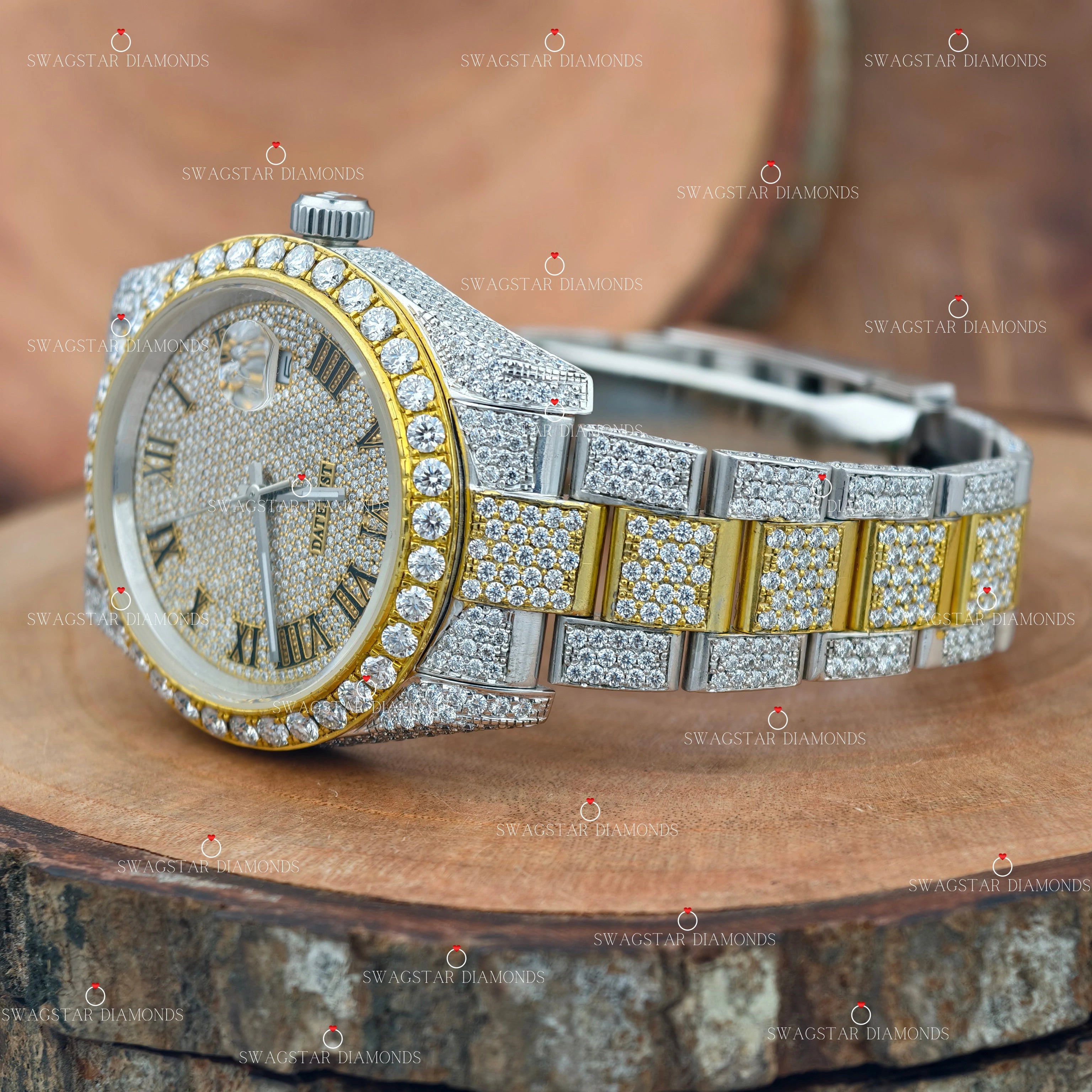 VVS1 D Color Moissanite Watch For Him