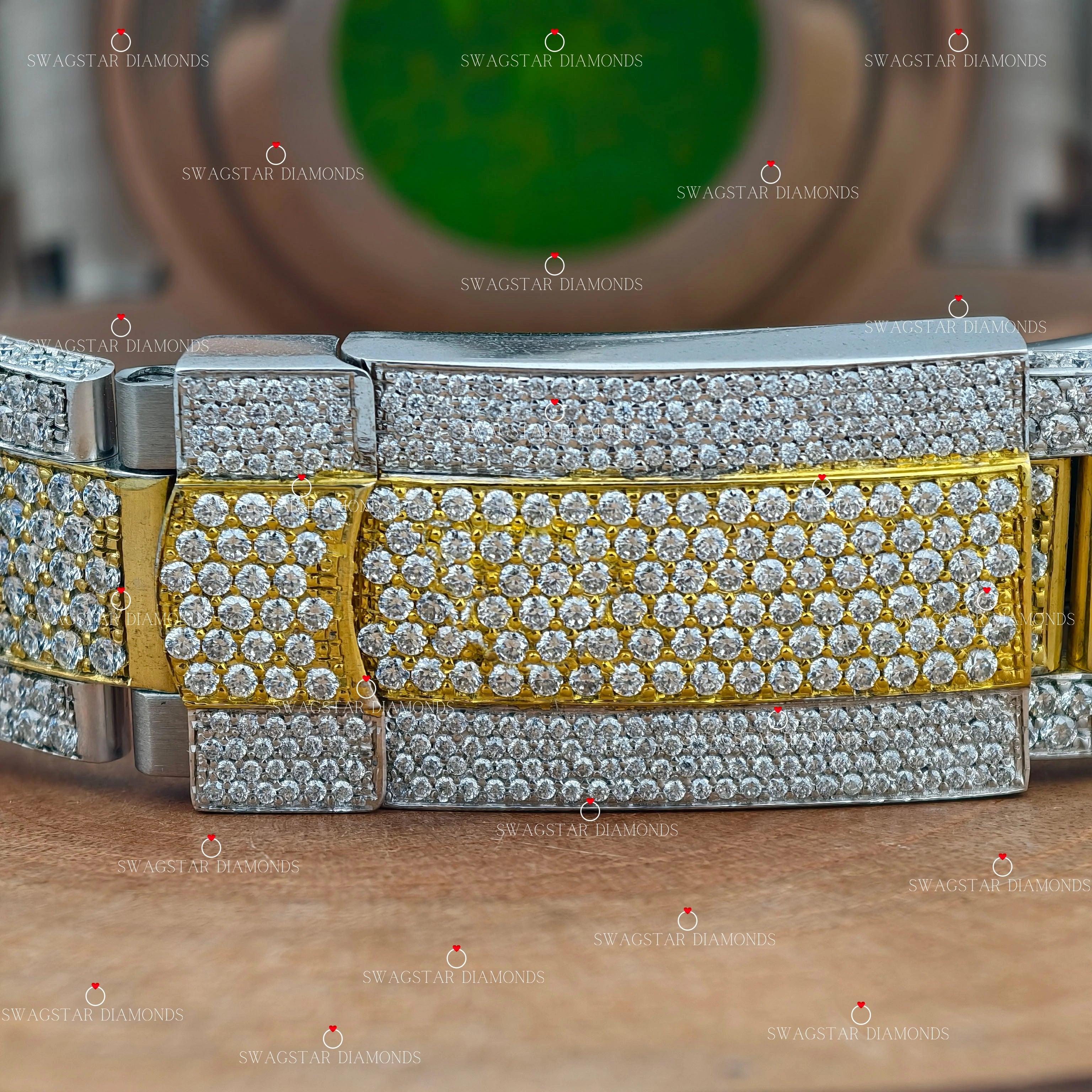 VVS1 D Color Moissanite Watch For Men