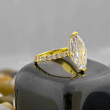 V Prong Marquise Cut Ring