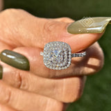 Vintage Cushion Cut Engagement Ring