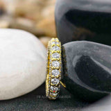 2.90 Carat Round Cut CVD Diamonds Full Eternity Wedding Engagement Band For Her