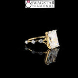 Womens Radiant Cut Lab Grown Diamond Solitaire Ring