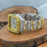 Yellow Gold Plated Moissanite Watch