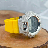 Yellow Silicon Band Moissanite Watch
