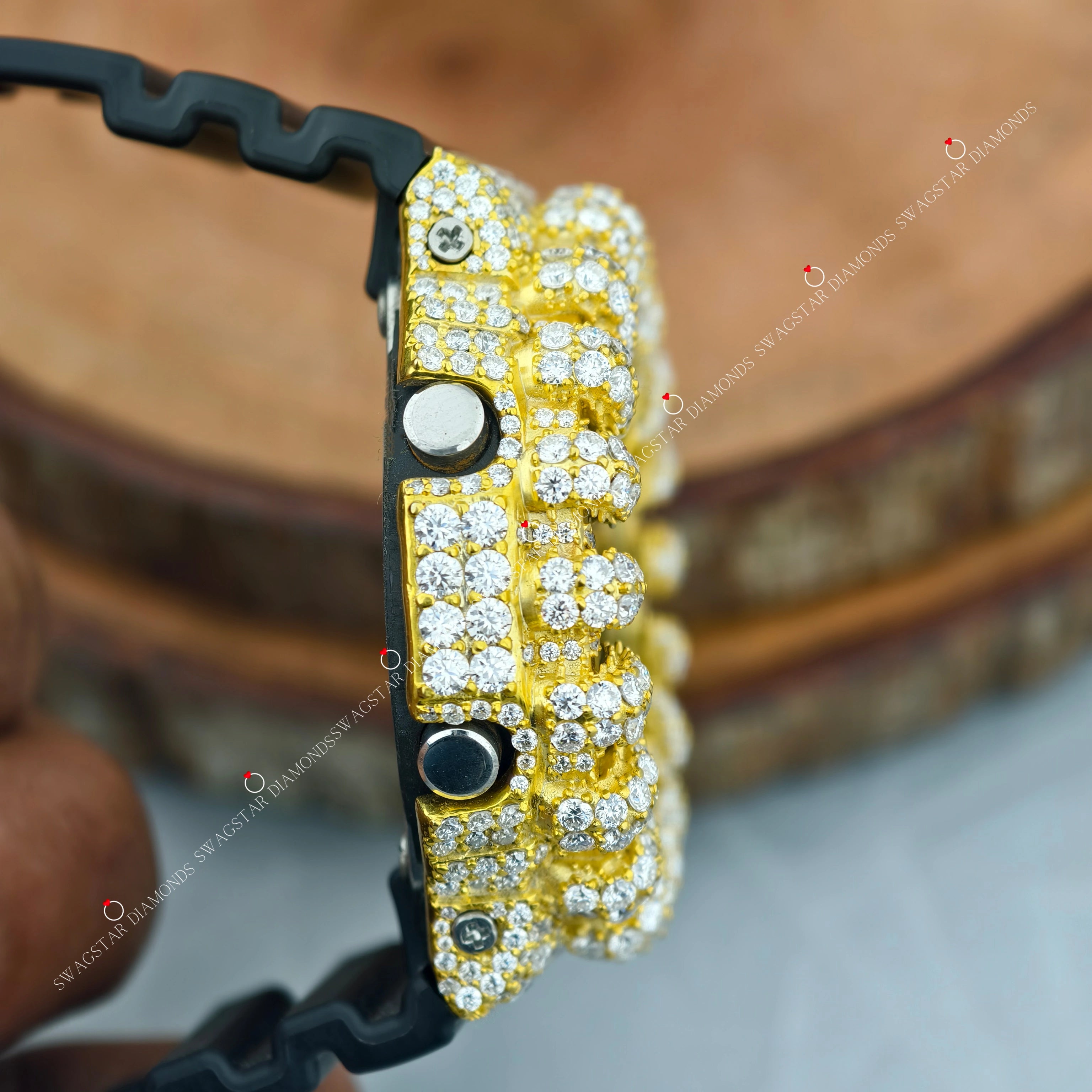 Yellow Tone Moissanite Watch