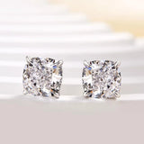 2.5 Carat Cushion Cut Lab Grown Diamond Stud Earrings for Women with Push Back