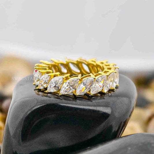 marquise cut Lab Created Diamond Eternity Band