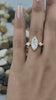 Marquise Lab Grown Diamond Engagement Ring, 2 Ct Diamond Ring, Three Stone Ring, Kite Shape Diamond Accent, 18K Gold Ring For Her